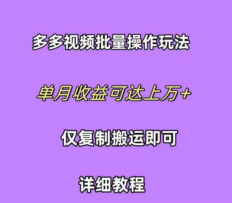 （10029期）拼多多视频带货快速过爆款选品教程 每天轻轻松松赚取三位数佣金 小白必…-橙尔网赚two