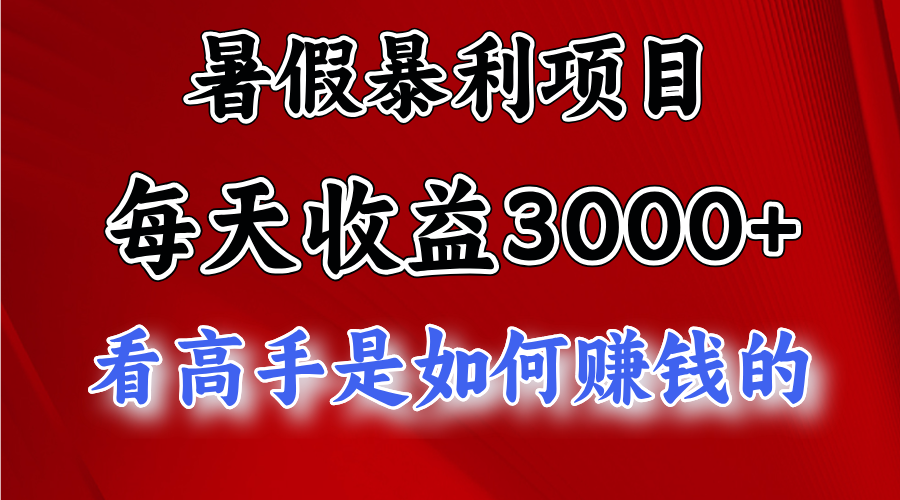 暑假暴力项目 1天收益3000+，视频号，快手，不露脸直播.次日结算-橙尔网赚two