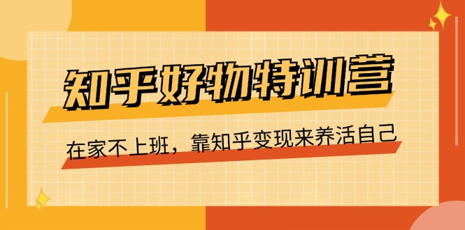 知乎好物特训营，在家不上班，靠知乎变现来养活自己（16节）-橙尔网赚two