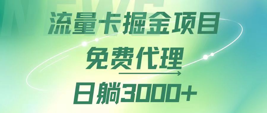 （12321期）流量卡掘金代理，日躺赚3000+，变现暴力，多种推广途径-橙尔网赚two