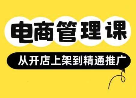 小红书&闲鱼开店从开店上架到精通推广，电商管理课-橙尔网赚two