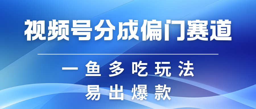 视频号创作者分成计划偏门类目，容易爆流，实拍内容简单易做-橙尔网赚two