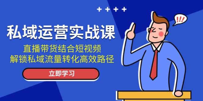 （13587期）私域运营实战课：直播带货结合短视频，解锁私域流量转化高效路径-橙尔网赚two