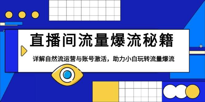直播间流量爆流秘籍，详解自然流运营与账号激活，助力小白玩转流量爆流-橙尔网赚two