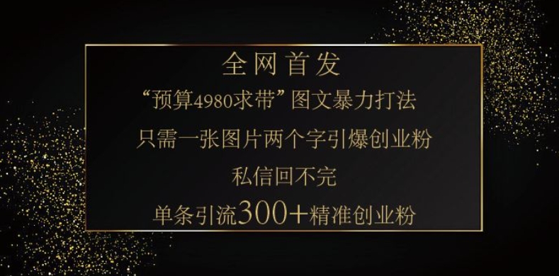 小红书神奇图片引流法，只需一张图，就能单条笔记凭借此方法，轻松引流 300 + 精准创业粉-橙尔网赚two