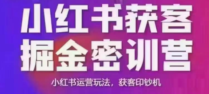 小红书获客掘金线下课，录音+ppt照片，小红书运营玩法，获客印钞机-橙尔网赚two