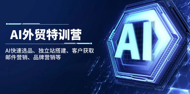 AI外贸特训营：AI快速选品、独立站搭建、客户获取、邮件营销、品牌营销等-橙尔网赚two