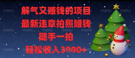 解气又挣钱的项目，最新违章拍照挣钱，随手一拍，轻松收入多张【揭秘】-橙尔网赚two