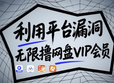 利用平台漏洞，无限撸网盘VIP会员，用户亲测有效!【漏洞原理+操作演示】-橙尔网赚two