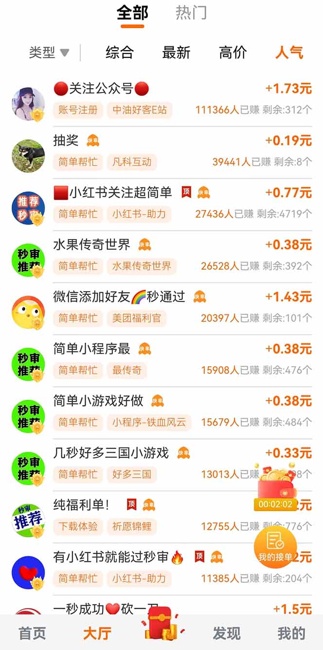 零撸小项目免费分享 点赞助力 无任何门槛 手机随时可做  单日收益200＋-橙尔网赚two
