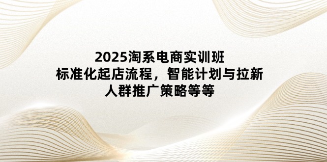 2025淘系电商实训班：标准化起店流程，智能计划与拉新，人群推广策略等等-橙尔网赚two