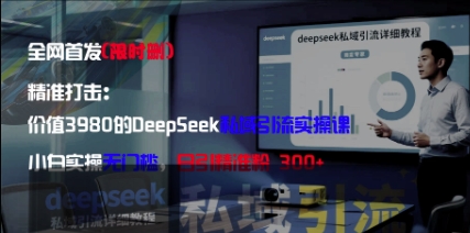 精准打击：价值3980的DeepSeek私域引流实操课，小白实操无门槛，日引精准粉300+-橙尔网赚two