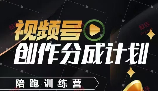 视频号创作分成计划陪跑训练营，手把手教会你如何制作视频，细水长流型项目-橙尔网赚two