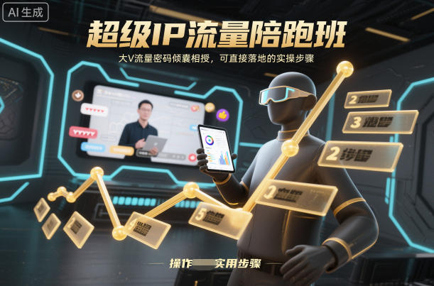 超级IP流量陪跑班，大V流量密码倾囊相授，可直接落地的实操步骤-创客前沿