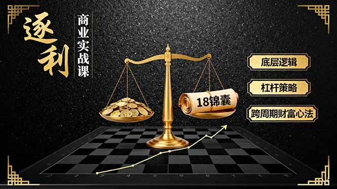 （16753期）《逐 利》商业实战课，底层逻辑、杠杆策略、18锦囊，跨周期财富心法（更新）-创客前沿