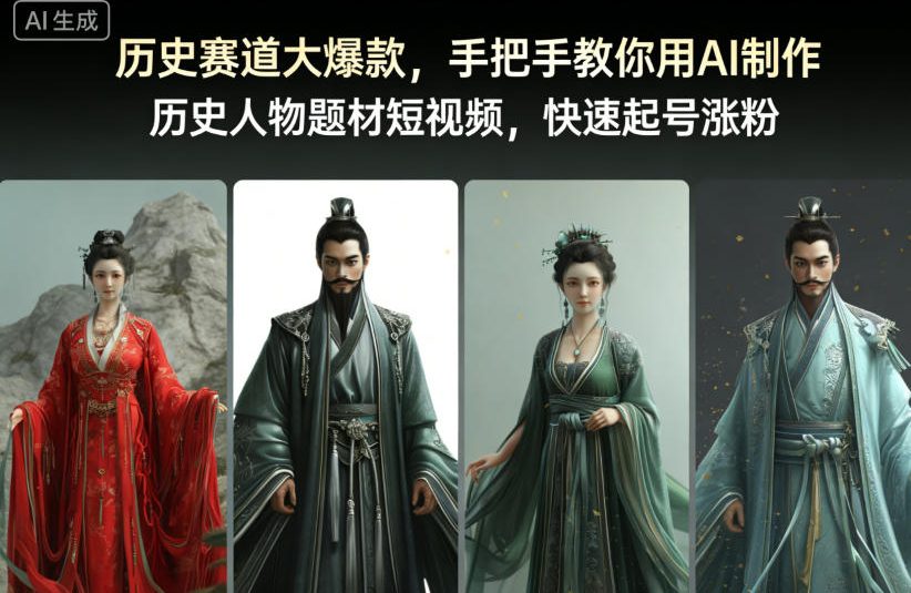 历史赛道大爆款，手把手教你用AI制作历史人物题材短视频，快速起号涨粉-创客前沿