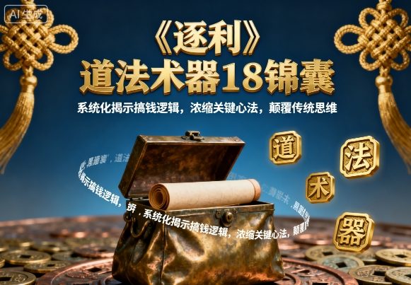 《逐利》道法术器18锦囊，系统化揭示搞钱逻辑，浓缩关键心法，颠覆传统思维（更新）-创客前沿
